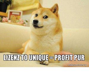 Lizenz to Unique